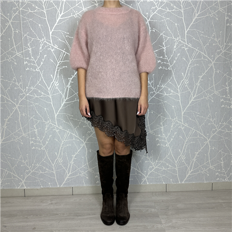 Abito Maxi Pull Effetto Nuvola Con Sottoveste Art. S38m1168 Abito Maxi Pull Effetto Nuvola Con Sottoveste Art. S38m1168, Taglia: U, Colore: ROSA