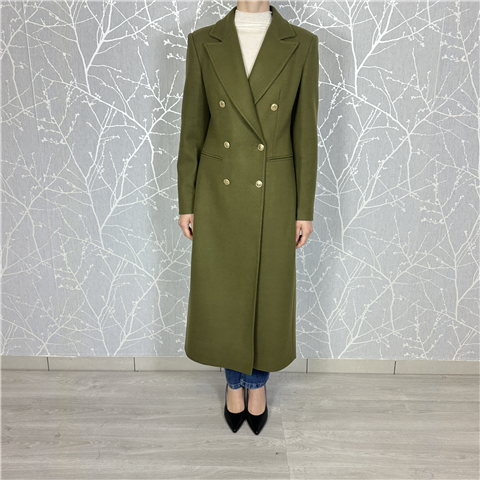 Cappotto Lungo Doppiopetto Con Bottoni Oro Art. Cp944