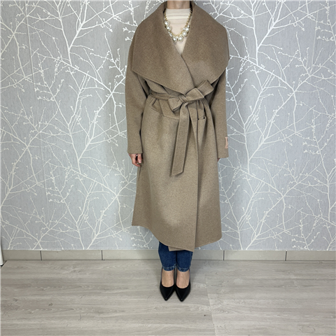 Cappotto Senza Bottoni Con Cinta In Vita Art. M1f0004