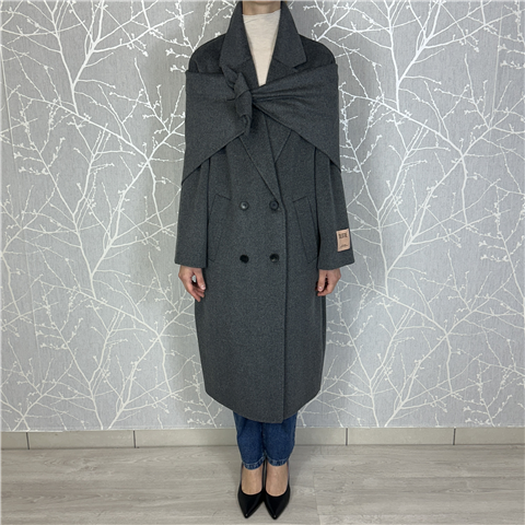 Cappotto Doppiopetto Con Mantellina Art. M1f0001, Taglia: 40, Colore: ANTRACITE