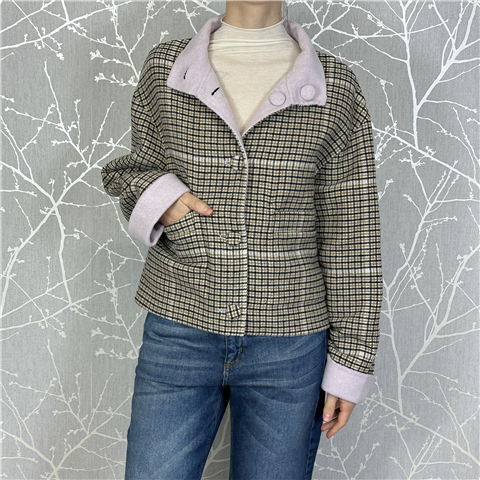 Giaccone Check Double Monopetto Art. 252ap2090, Taglia: M, Colore: NATURAL
