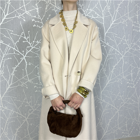 Cappotto Lungo Doppiopetto Art. C301, Taglia: L, Colore: CREAM