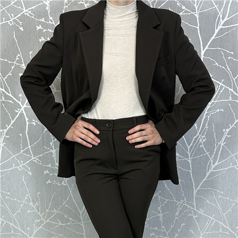 Giacca Con Allacciatura A Un Bottone Laterale Art. M1f0181, Taglia: 38, Colore: MORO