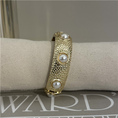 Bracciale Rigido Con Perle Art. 017, Taglia: U, Colore: ORO