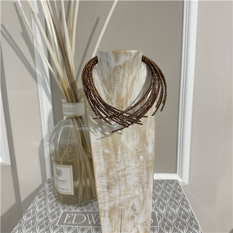 Collana Semirigida Multifilo Art. 002, Taglia: U, Colore: BRONZO