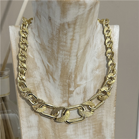 Girocollo Catena Maglia Piatta Art. 004, Taglia: U, Colore: ORO