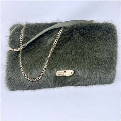 Borsa In Pelo Con Patta E Doppia Tracolla Art. P38h0912