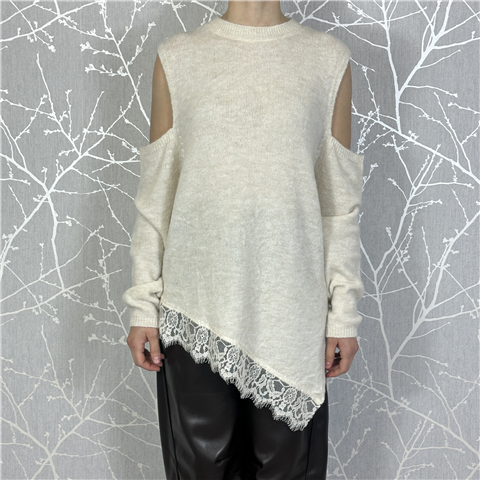 Maglia Cut Out Pizzo Sotto Art. Mfpp185