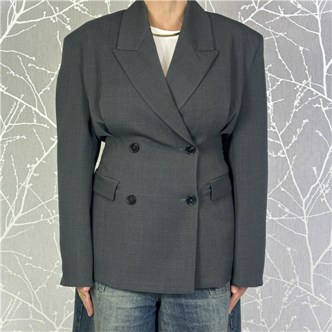 Giacca Doppiopetto Sfiancata Con Ripresa Nel Retro Art. Tf0445, Taglia: S, Colore: GRIGIO