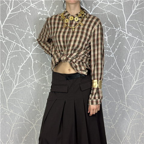 Camicia Check Art. Cjkp133, Taglia: U, Colore: CAMMELLO/ROSSO