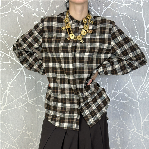 Camicia Check Art. Cjkp135, Taglia: U, Colore: MORO