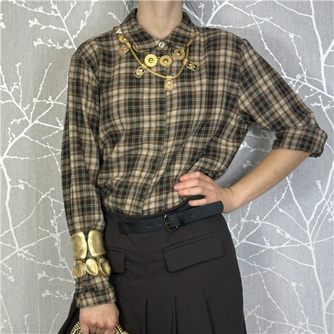 Camicia Check Art. Cjkp134, Taglia: U, Colore: CAMMELLO