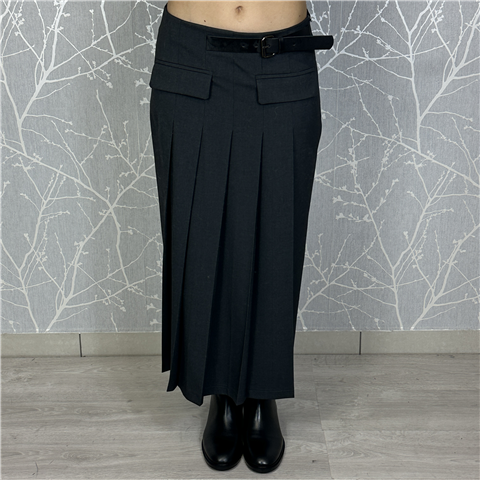 Gonna Midi Con Pieghe Art. M38f1063, Taglia: M, Colore: ANTRACITE