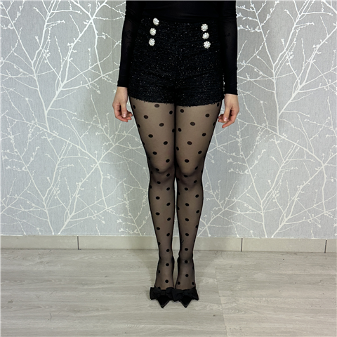 Short In Tweed Con Bottoni Gioiello Art. Este