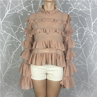 Blusa A Collo Alto Con Balze Art. Bastiglia Blusa A Collo Alto Con Balze Art. Bastiglia