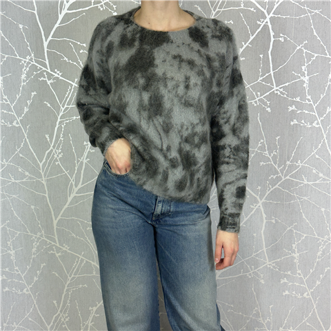 Pull Girocollo Misto Mohair Art. M3f0124, Taglia: 2, Colore: GRIGIO ANTRACITE