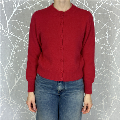 Cardigan Girocollo Con Bottone Rivestito E Molla In Vita Art. M3f0082 Cardigan Girocollo Con Bottone Rivestito E Molla In Vita Art. M3f0082