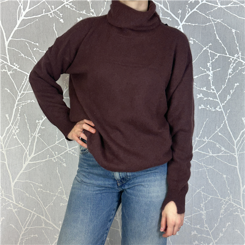 Maglia Ampia Collo Alto Art. M3f0079, Taglia: 1, Colore: FONDENTE