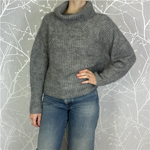 Maglione Collo A Ciambella Art. M3f0006, Taglia: 1, Colore: ALLUMINIO