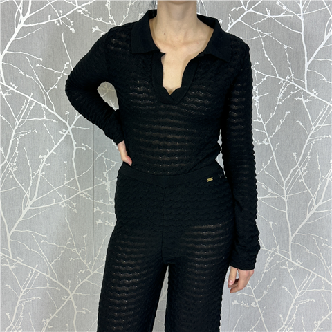 Maglia Polo Traforata Art. 4324166, Taglia: M, Colore: NERO