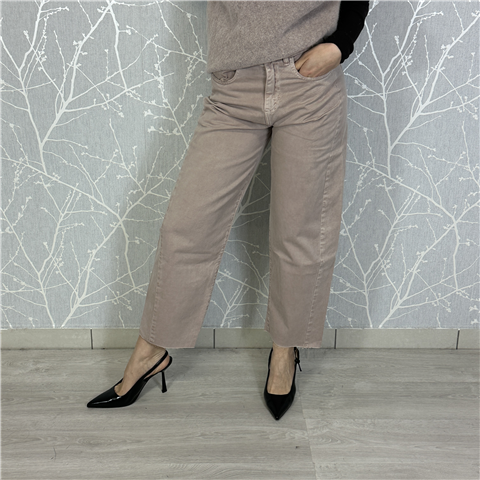 Jeans Carrot Con Orlo A Taglio Vivo Art. X66041c, Taglia: 38, Colore: CIPRIA