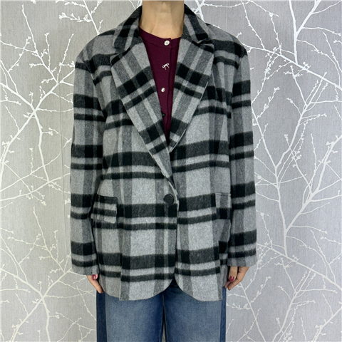 Giacca Cappotto Check Over Art. Jmap132