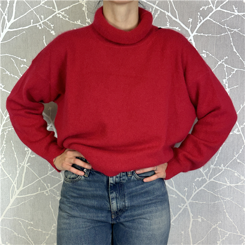 Maglia Ampia Collo Alto Art. M3f0079, Taglia: 2, Colore: MAGENTA