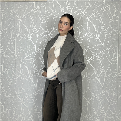 Cappotto Over Monopetto Con Revers Arrotondati Art. Sdbo5012