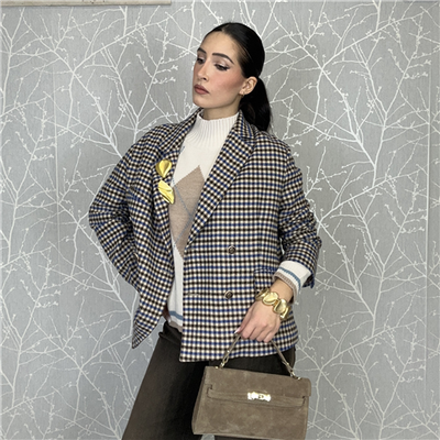 Giacca Over Doppiopetto Con Spille Art. 26b1416