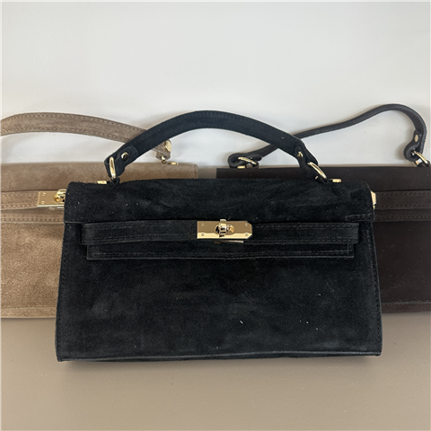 Borsa A Mano Scamosciata Con Tracolla Inclusa Art. 6084