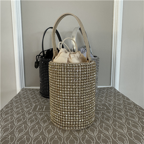 Secchiello Full Strass Con Tracolla A Catena Inclusa Art. B2724