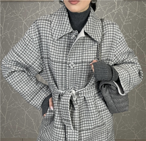 Cappotto Lungo Check Art. 252ap2091