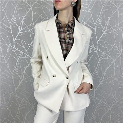 Giacca Collo A Lancia In Crepe Caldo Art. J10223a