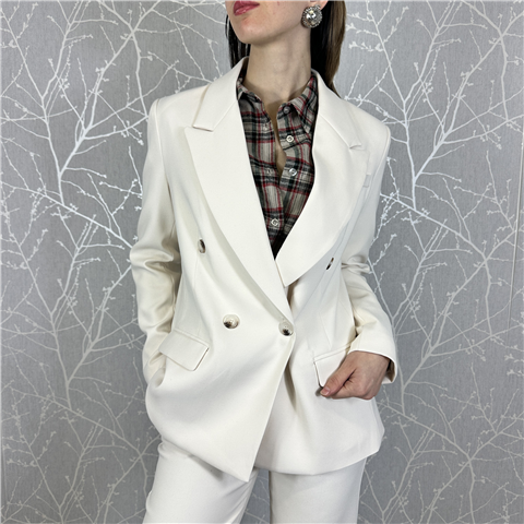 Giacca Collo A Lancia In Crepe Caldo Art. J10223a