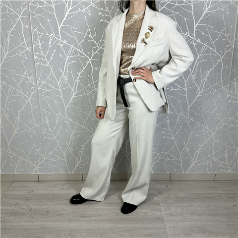 Giacca Over In Velluto A Coste Con Spille Art. Jvip137, Taglia: U, Colore: BURRO