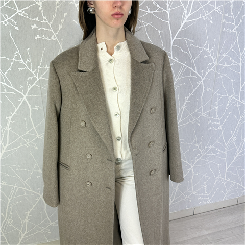 Cappotto Doppio Petto Over Strutturato Art. Kctp013, Taglia: M, Colore: TORTORA