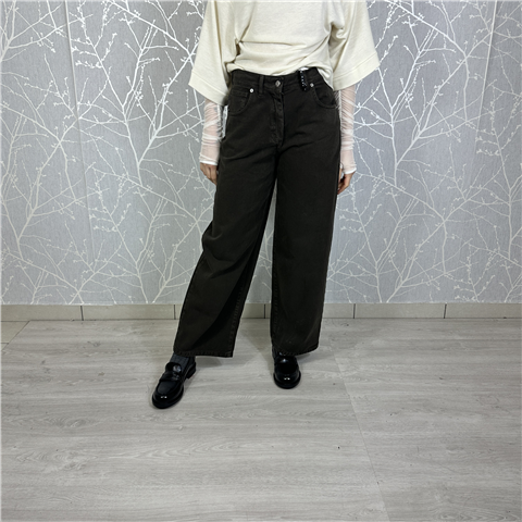 Jeans Palazzo Mod. Bella Art. Plsp014, Taglia: M, Colore: MORO