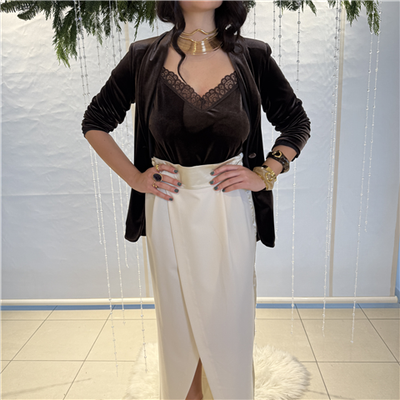 Giacca In Velluto Con Spilla Art. G10003atai25 Giacca In Velluto Con Spilla Art. G10003atai25