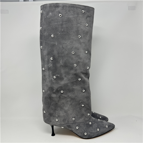 Stivale Scamosciato Con Borchie Art. Aisha27