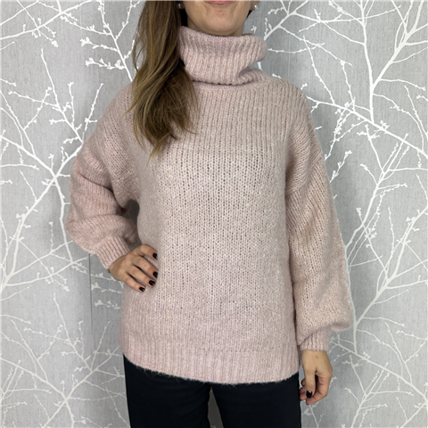 Maglione Dolcevita Art. Mpqm275, Taglia: U, Colore: ROSA