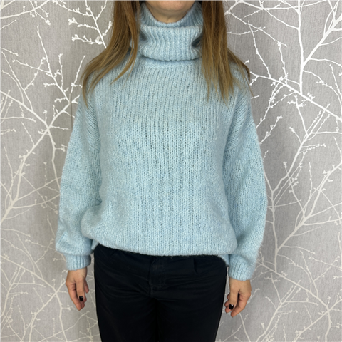 Maglione Dolcevita Art. Mpqm275, Taglia: U, Colore: AZZURRO