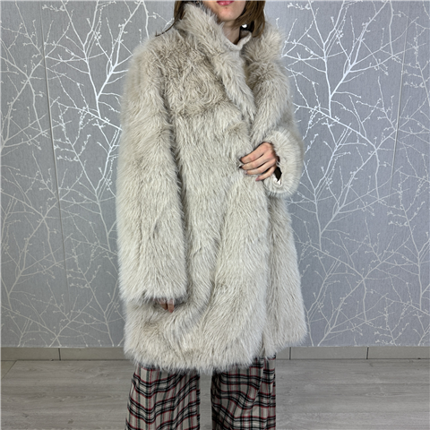 Cappotto In Ecopelliccia Art. Cj256013, Taglia: U, Colore: BEIGE