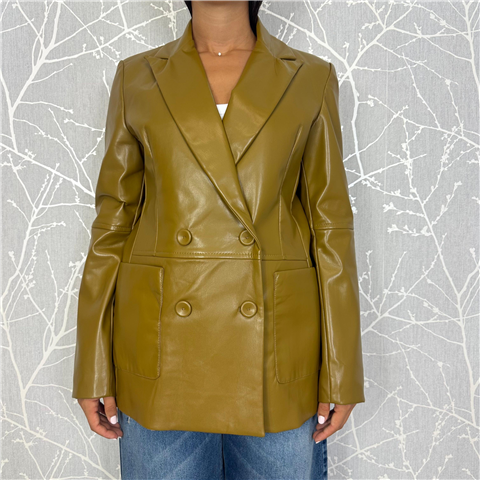 Giacca Ecopelle Doppiopetto Taglio In Vita Art. Jmip026 Giacca Ecopelle Doppiopetto Taglio In Vita Art. Jmip026