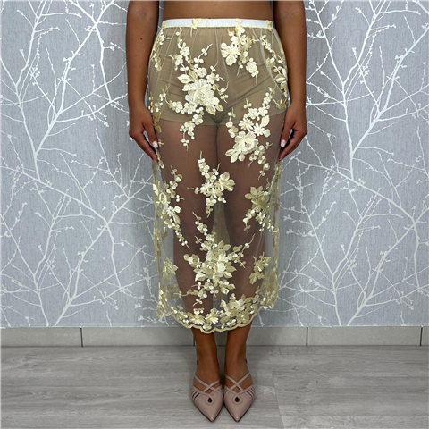 Gonna Longuette In Pizzo Art. Go584