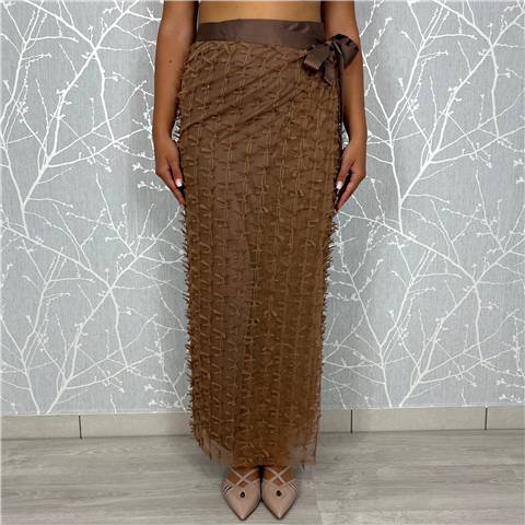 Gonna Pareo In Tulle Rivestita Di Microfiocchetti