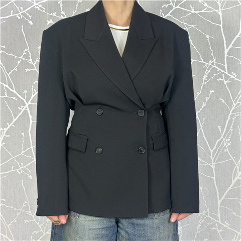 Giacca Doppiopetto Sfiancata Con Ripresa Nel Retro Art. Tf0445, Taglia: M, Colore: NERO