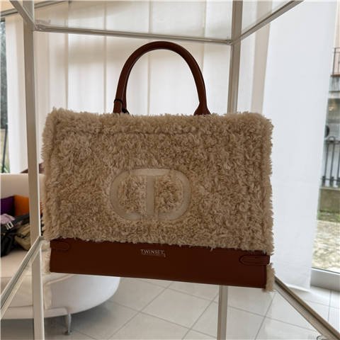 Tote Pelliccia, Taglia: U, Colore: PARCHMENT