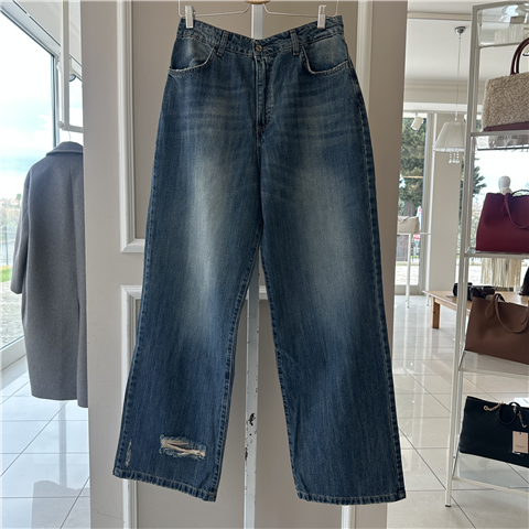 Jeans Boy Con Rotture In Fondo Art. X66035c, Taglia: 40, Colore: DENIM BLU