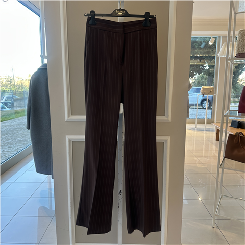 Pantalone Flare Gessato Art. Np2003g, Taglia: L, Colore: MARRONE