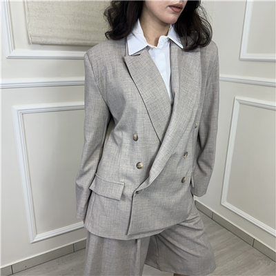 Giacca Over Doppiopetto Con Finta Camicia Sotto Art. Jmaq042